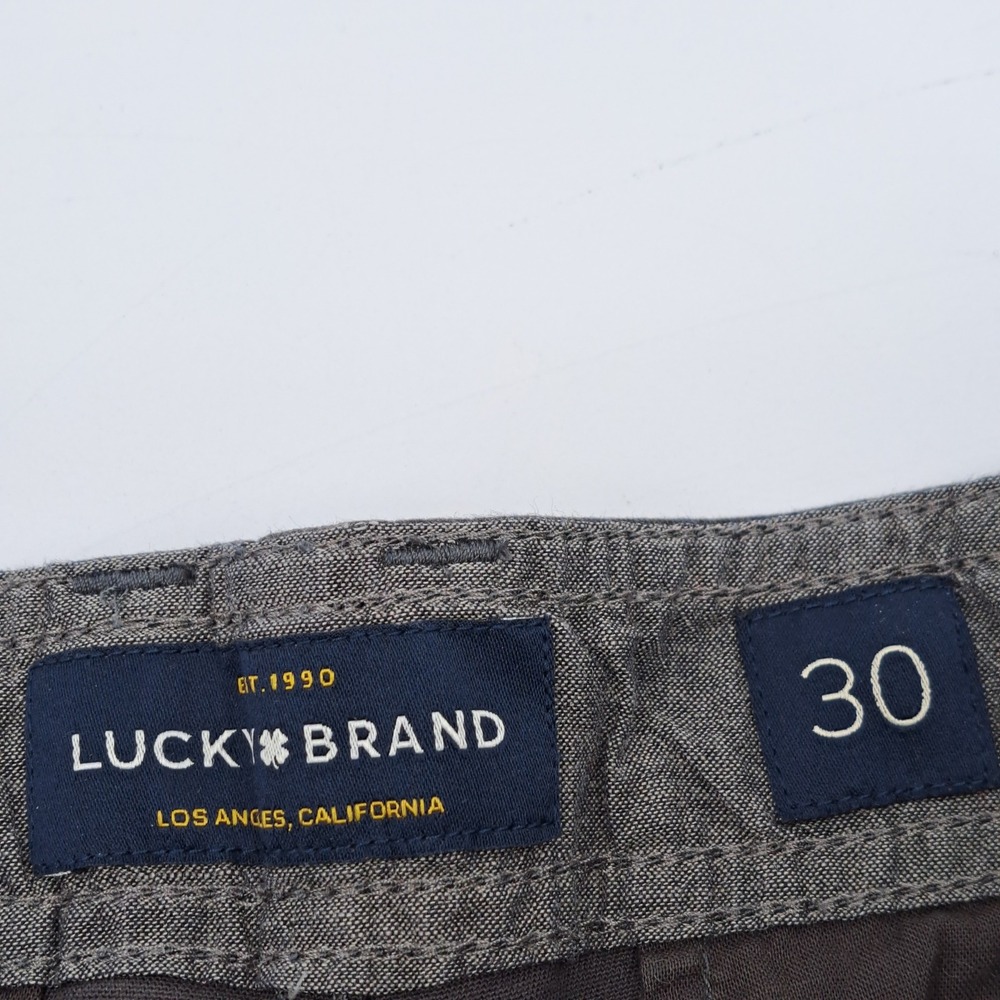 Lucky Brand Saturday Stretch Shorts Mens 30 Cotton Grey Solid 7MD2171 Casual - Picture 5 of 13